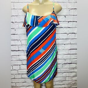Lilly Pulitzer Laya  Nautical Compass Stripe silk dress size small